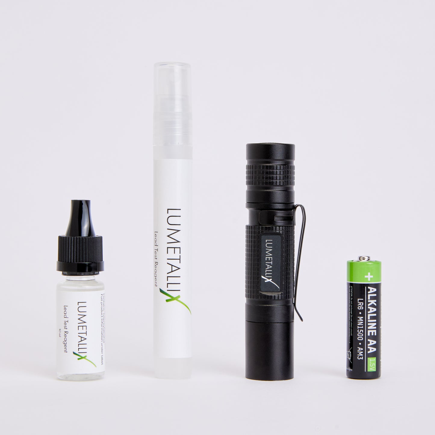Lumetallix products, including drops, spray, lead light & battery