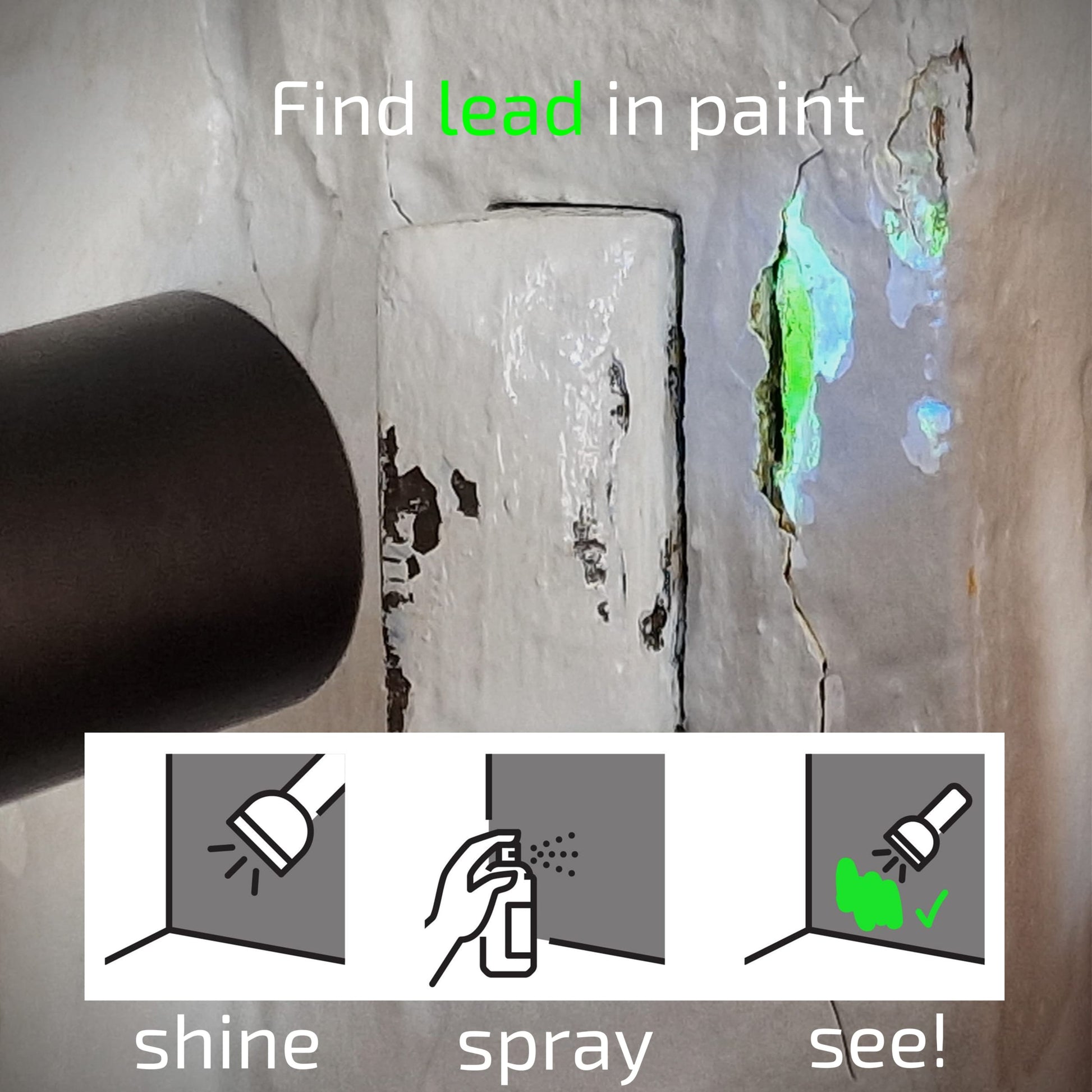 Steps to find lead in paint with Lumetallix