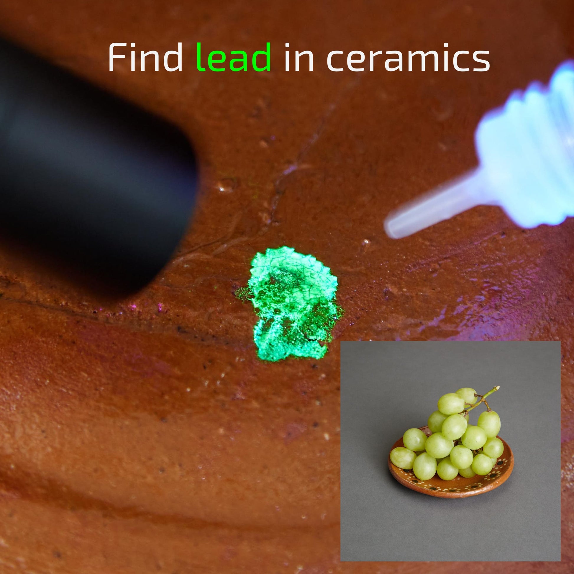 User finding lead in ceramics with the Lumetallix kit